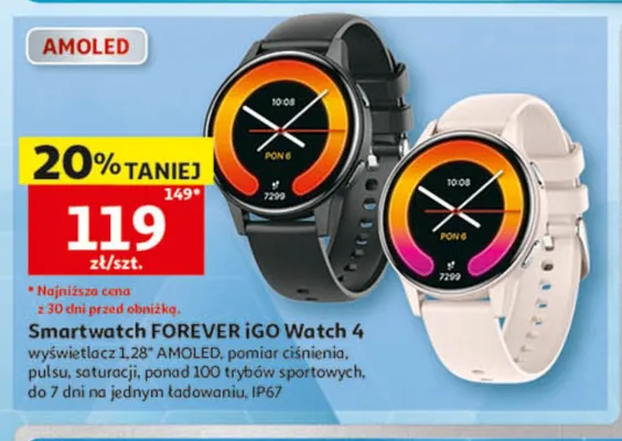 Smartwatch FOREVER iGO Watch 4 promocja w Auchan