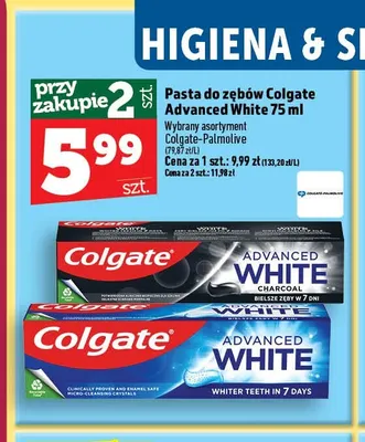Pasta do zębów Colgate Advanced White Charcoal promocja w TOPAZ