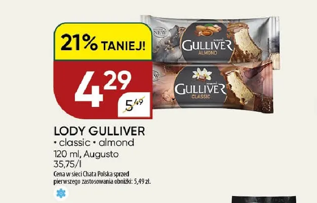 Lody Gulliver classic promocja w Chata Polska