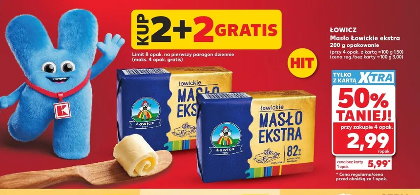 Masło Łowickie ekstra Łowicz promocja w Kaufland
