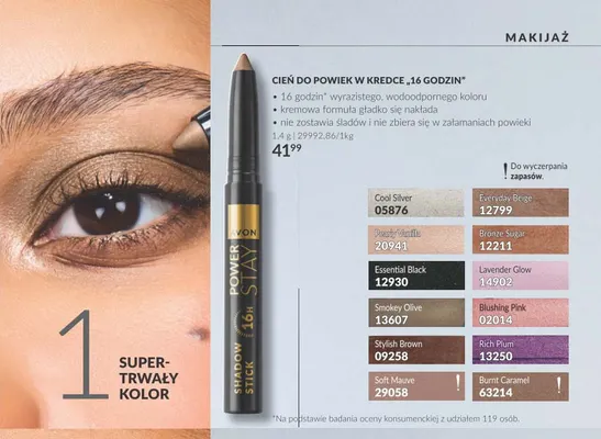 Cień do powiek w kredce 16 godzin Avon promocja w AVON