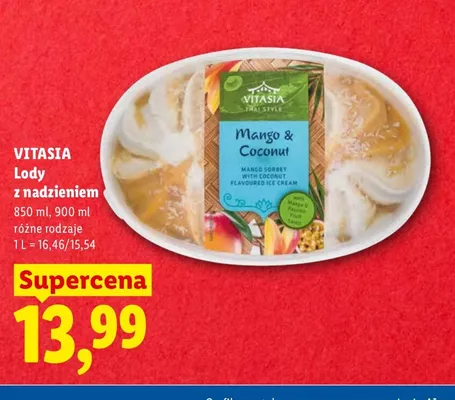 Lody z nadzieniem Mango & Coconut Vitasia Thai Style promocja w Lidl