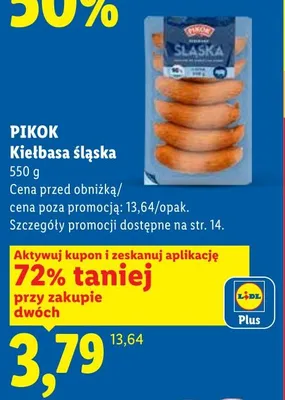 Kiełbasa śląska Pikok promocja w Lidl