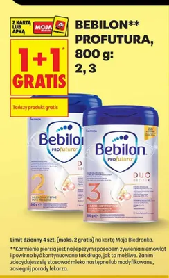 Mleko następne Bebilon Profutura 2 promocja w Biedronka