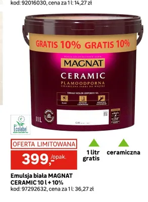 Emulsja biała Magnat Ceramic promocja w Leroy Merlin