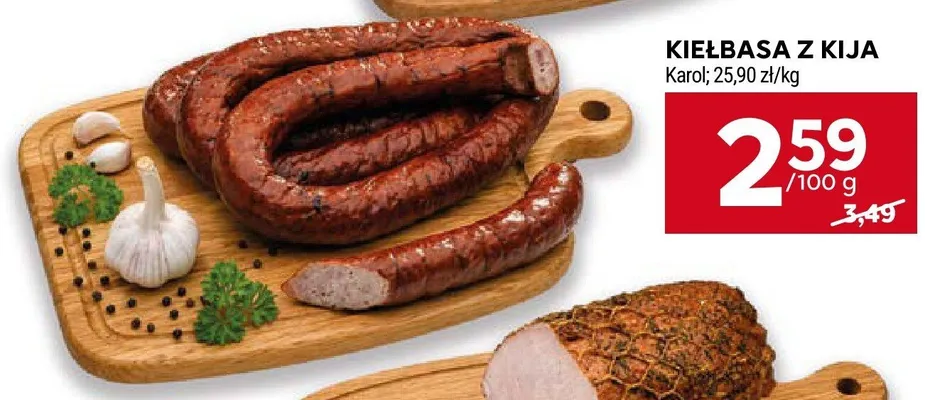 Kiełbasa z kija Karol promocja w Stokrotka