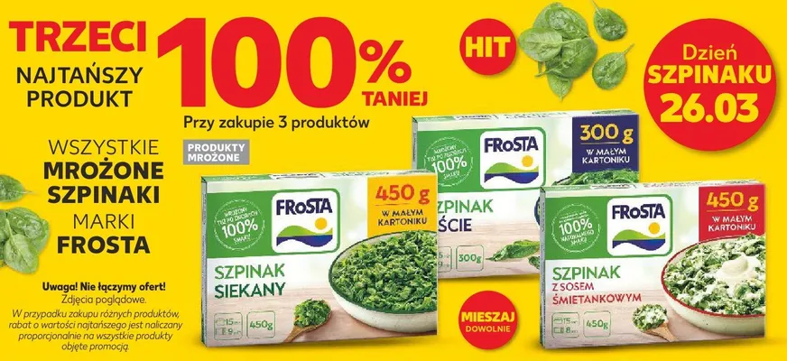 Szpinak mrożony wszystkie rodzaje promocja w Kaufland