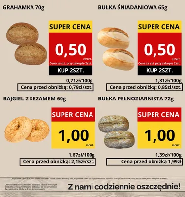 Bułka śniadaniowa promocja w Supeco