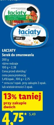 Serek do smarowania naturalny Łaciaty promocja w Lidl