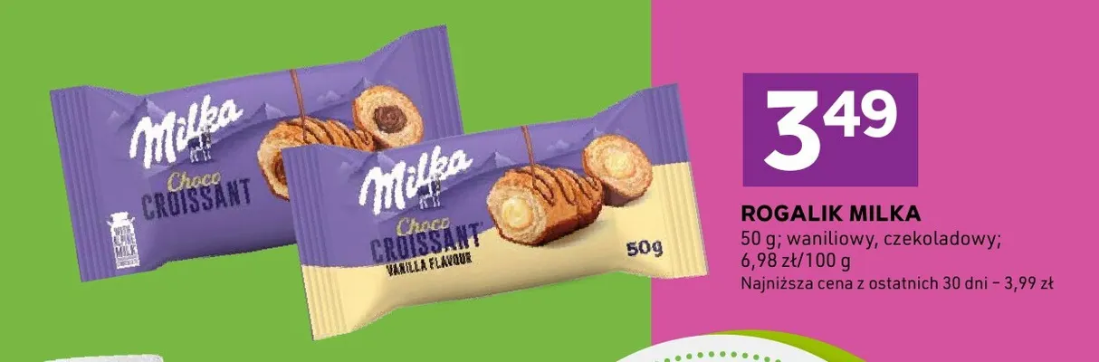 Rogalik Milka czekoladowy promocja w Stokrotka
