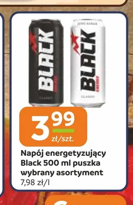 Napój energetyzujący Black 500 ml promocja w Gama