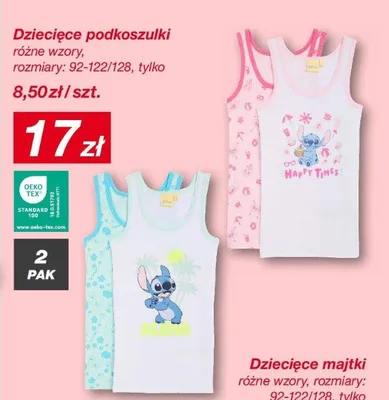 Podkoszulki dziecięce różne wzory promocja w KiK