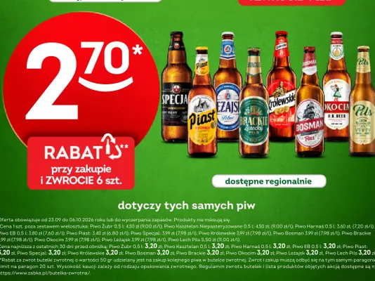 Piwo Specjal Jasny Pełny promocja w Żabka