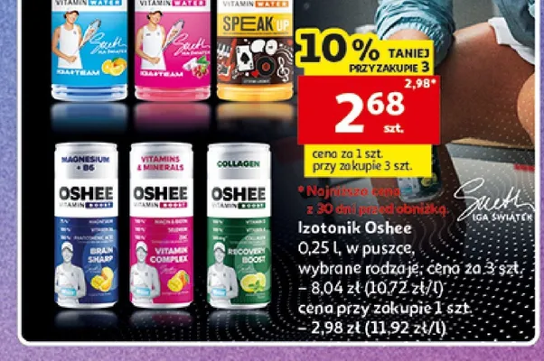 Izotonik Oshee Vitamin Complex promocja w Auchan