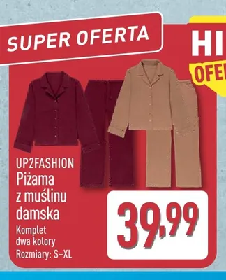 Piżama z muślinu damska UP2FASHION promocja w Aldi
