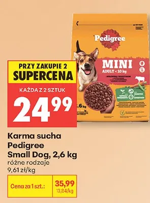 Karma sucha Pedigree Small Dog promocja w Biedronka