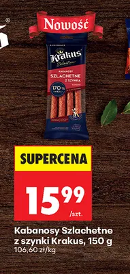 Kabanosy Szlachetne z szynki Krakus promocja w Biedronka