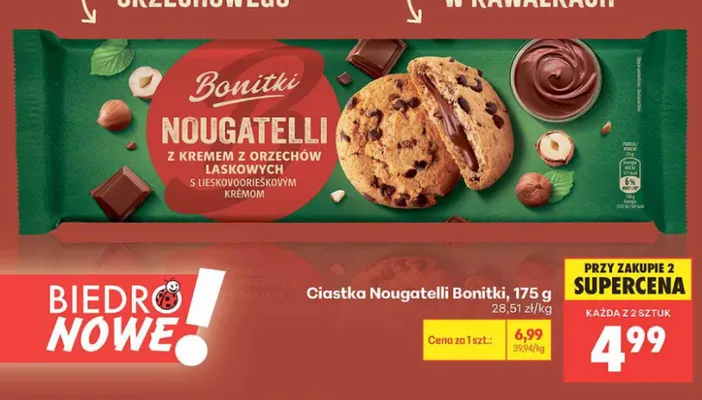 Ciastka Nougatelli Bonitki promocja w Biedronka