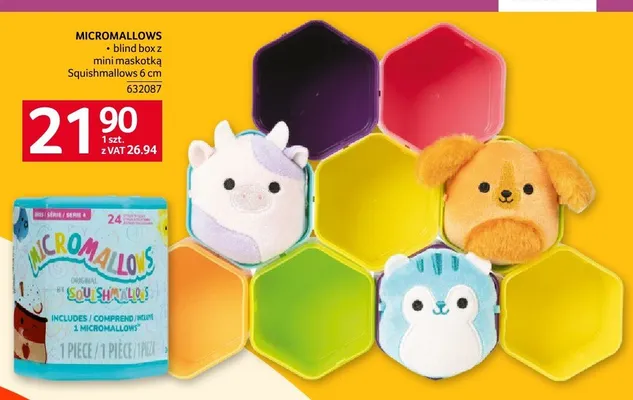 Blind box z mini maskotką Squishmallows 6cm MICROMALLOWS promocja w Selgros