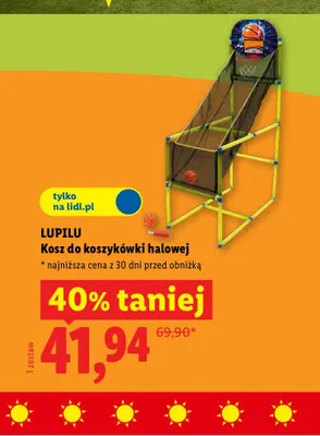 Kosz do koszykówki halowej Lupilu promocja w Lidl