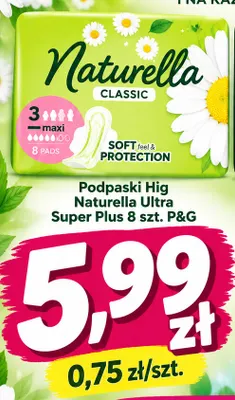 Podpaski higieniczne Naturella Ultra Super Plus promocja w emma MARKET