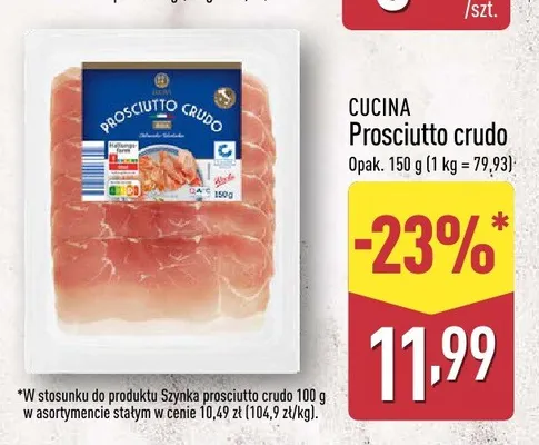 Prosciutto crudo promocja w Aldi