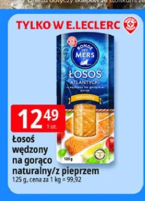 Łosoś wędzony na gorąco naturalny Ronde des Mers promocja w Leclerc