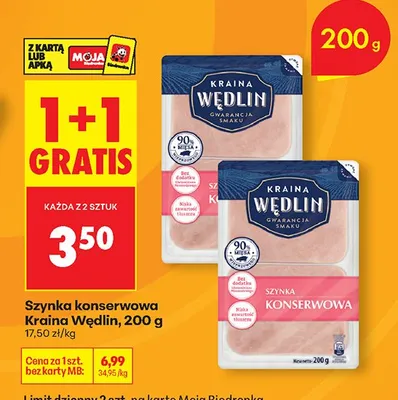 Szynka konserwowa Kraina Wedlin promocja w Biedronka