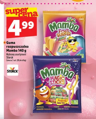Guma rozpuszczalna Mamba Fruit Surfer promocja w TOPAZ