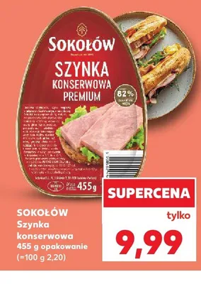Szynka konserwowa premium Sokołów promocja w Kaufland