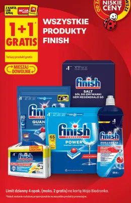 Tabletki do zmywarki Finish Powerball Power Lemon promocja w Biedronka