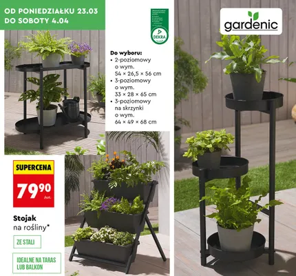 Stojak na rośliny 2-poziomowy promocja w Biedronka