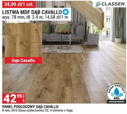 Listwa MDF Dąb Cavallo promocja w Merkury Market