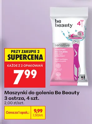 Maszynki do golenia Be Beauty 3 ostrza promocja w Biedronka
