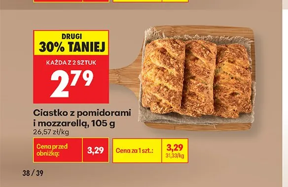 Ciastko z pomidorami i mozzarellą promocja w Biedronka