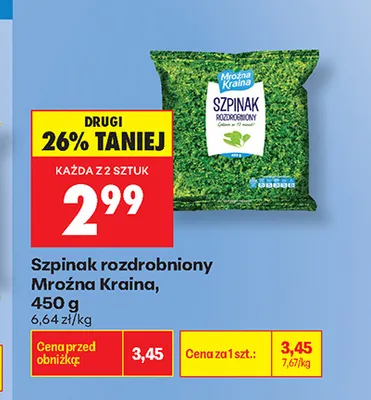 Szpinak rozdrobniony Mroźna Kraina promocja w Biedronka