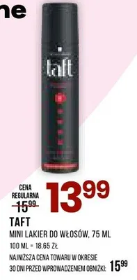 Mini lakier do włosów Taft promocja w Drogerie Natura