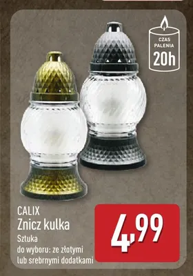 Znicz kulka Calix promocja w Aldi
