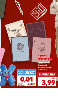Zeszyt A5 Interdruk Metallic Gold II w kratkę promocja w Kaufland