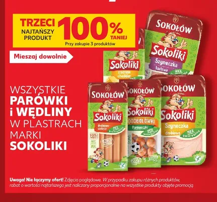 Paróweczki drobiowo-cielęce Sokołów Sokoliki promocja w Kaufland
