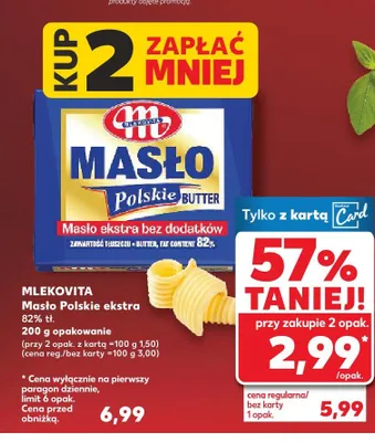 Masło Polskie ekstra 82% promocja w Kaufland