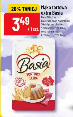 Mąka tortowa extra Basia promocja w POLOmarket