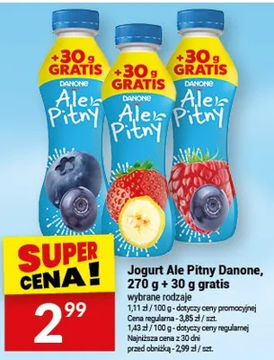 Jogurt ale pitny wybrane rodzaje 2 rodzaje promocja w Twój Market