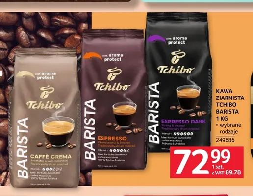 Kawa ziarnista Tchibo Barista Espresso Dark promocja w Selgros