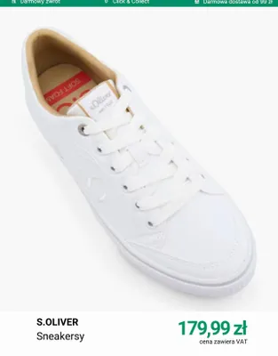 Sneakersy s.Oliver promocja w Deichmann