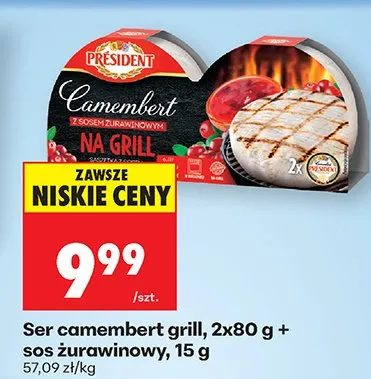 Ser camembert grill + sos żurawinowy promocja w Biedronka