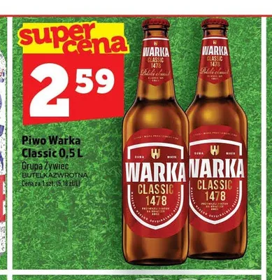 Piwo Warka Classic promocja w TOPAZ