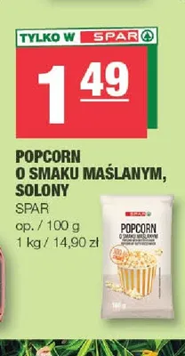 Popcorn o smaku maślanym SPAR promocja w SPAR