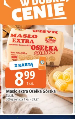 Masło extra Osełka Górska Sobik promocja w Leclerc