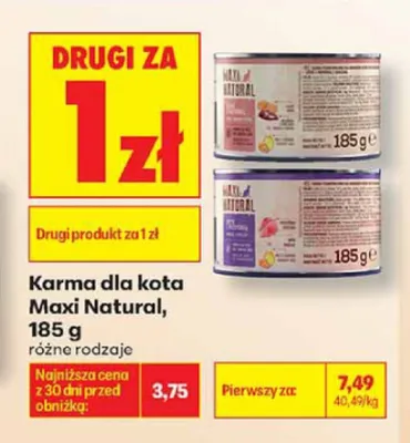 Karma dla kota Maxi Natural z kurczakiem promocja w Biedronka